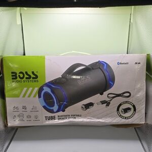 BOSS Audio Systems Tube Bluetooth IPX6 Portable Speaker System USB FM Black